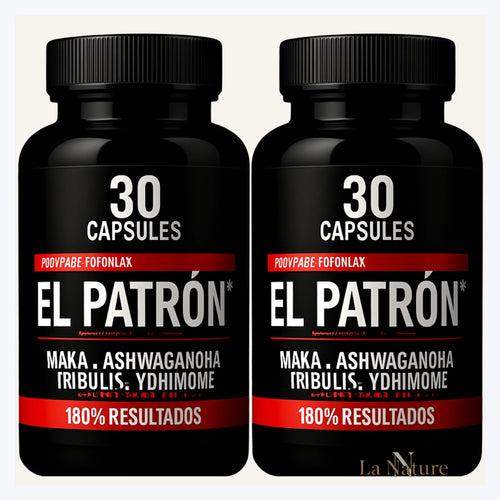 El Patrón LaNature X2 suplemento dietario masculino para rutina de bienestar y vitalidad